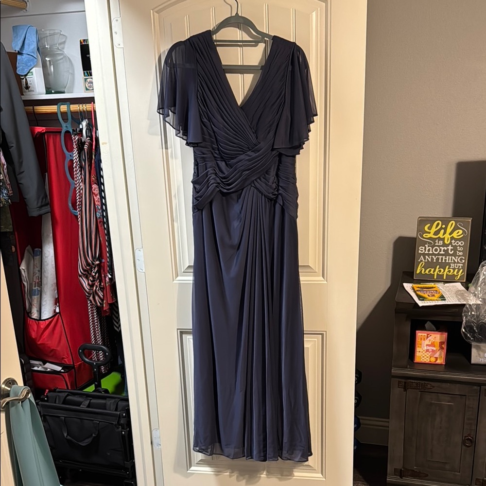 Elegant Navy Blue Evening Dress